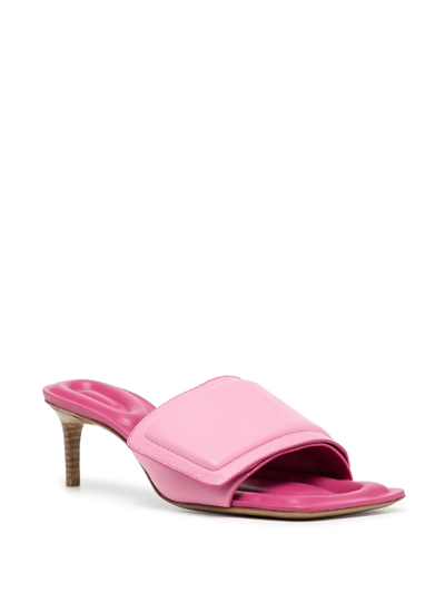 Shop Jacquemus Les Mules Piscine Sandals In Rosa