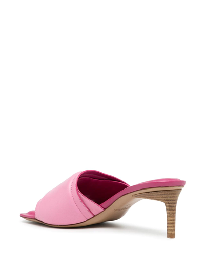 Shop Jacquemus Les Mules Piscine Sandals In Rosa