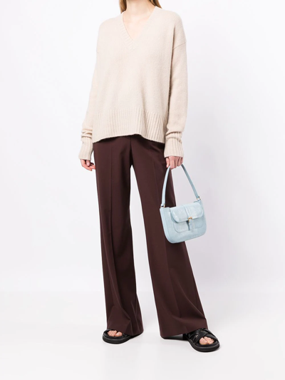 Shop Joseph V-neck Cashmere Sweater In Skin Tones