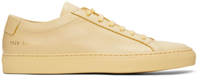 Shop Common Projects Yellow Achilles Low Sneakers In 3074 Yellow