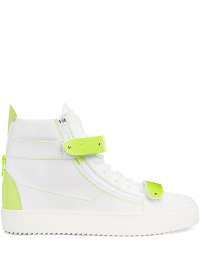 Shop Giuseppe Zanotti Coby High-top Sneakers In White