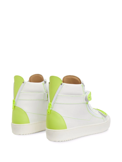 Shop Giuseppe Zanotti Coby High-top Sneakers In White