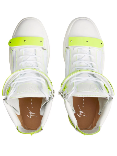 Shop Giuseppe Zanotti Coby High-top Sneakers In White