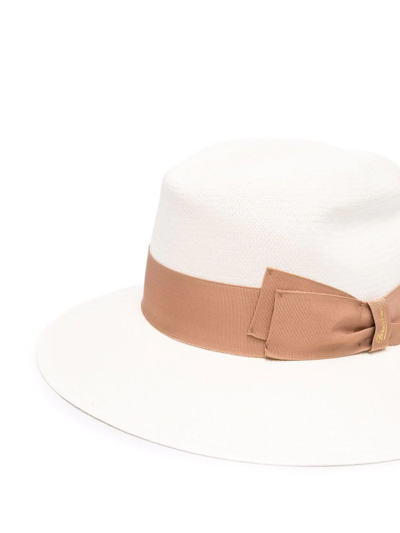 Shop Borsalino Wide-brim Straw Hat In Neutrals