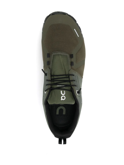 On Running Cloud 5 Waterproof Low-top Sneakers In Green