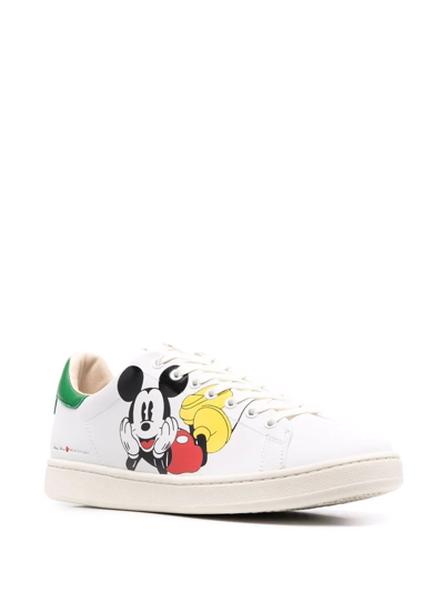 Shop Moa Master Of Arts Graphic-print Lace-up Trainers In White