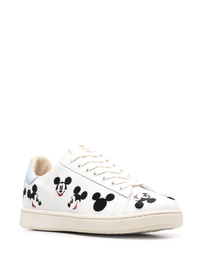 Shop Moa Master Of Arts Graphic-print Lace-up Trainers In White