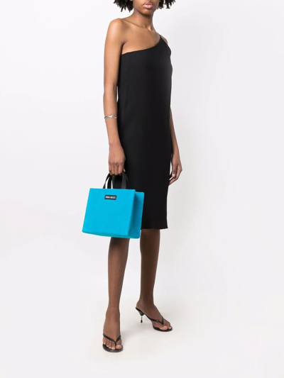 Shop Nina Ricci Logo-patch Tote Bag In Blau
