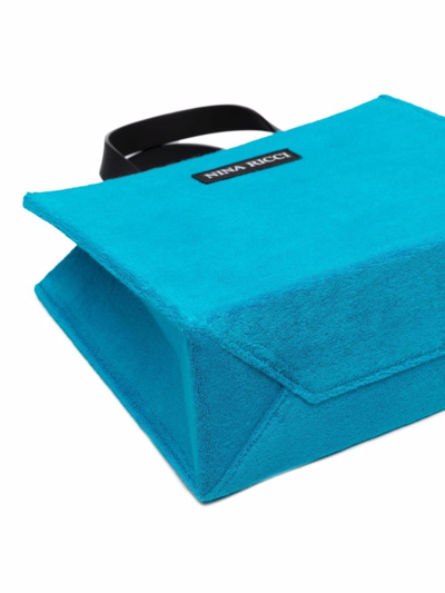 Shop Nina Ricci Logo-patch Tote Bag In Blau
