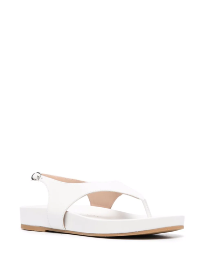 Stuart Weitzman Summer Thong Open-toe Sandals In Weiss