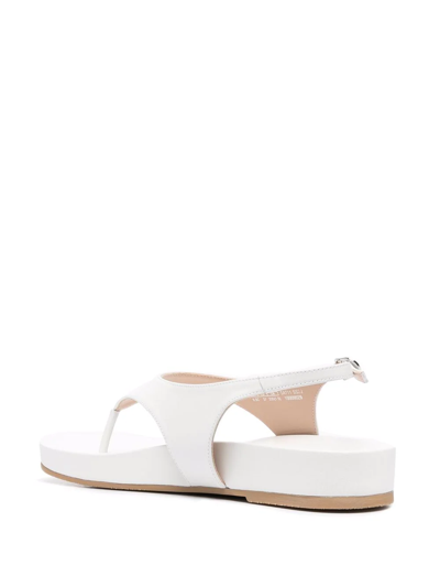 Stuart Weitzman Summer Thong Open-toe Sandals In Weiss