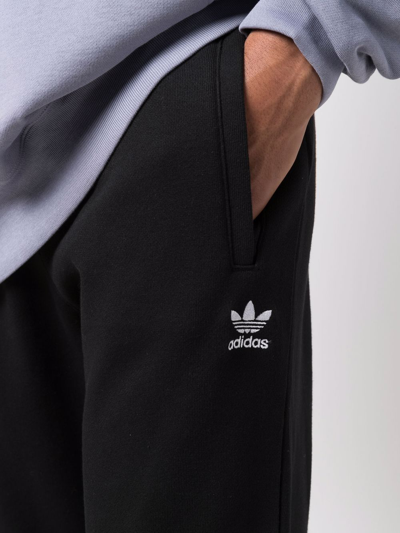Shop Adidas Originals Adicolor Trefoil-logo Track Pants In Schwarz