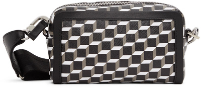 Shop Pierre Hardy Black Cube Box Camera Bag In Canvas Cube-calf_bla