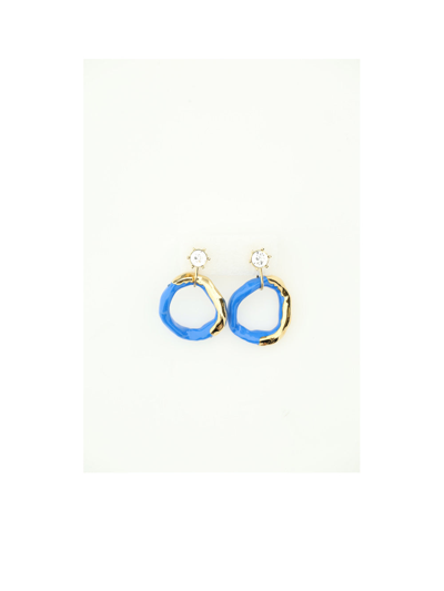 Shop Colville Earrings In Gold Plated / Turquoise