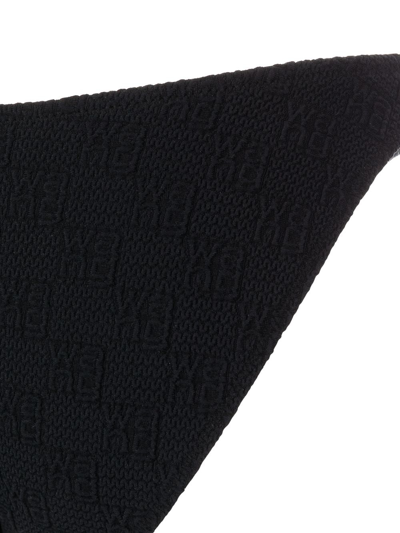 Shop Alexander Wang Knit Logo Bikini Bottoms In Black