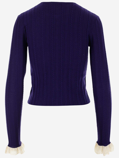 Shop Jw Anderson J.w. Anderson Sweaters In Navy Off White
