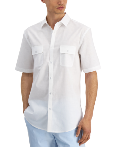 Shop Alfani Men's Warren Shirt, Created For Macy's In Bright White