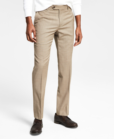 Shop Tommy Hilfiger Men's Modern-fit Wool Th-flex Stretch Suit Separate Pants In Tan