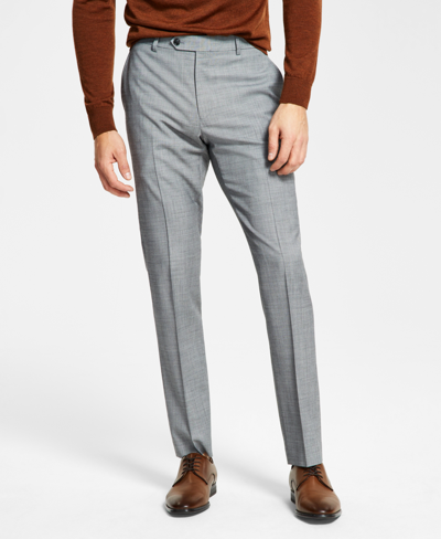 Shop Tommy Hilfiger Men's Modern-fit Wool Th-flex Stretch Suit Separate Pants In Light Grey