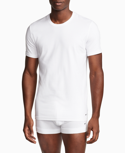 Shop Nike Men's 2-pk. Dri-fit Essential Cotton Stretch Undershirts In White