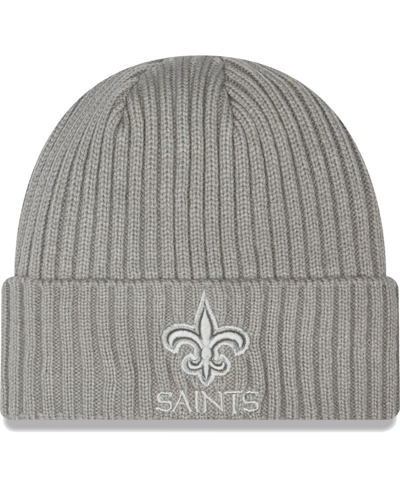New Era Men's  Gray New Orleans Saints Core Classic Cuffed Knit Hat In Gray