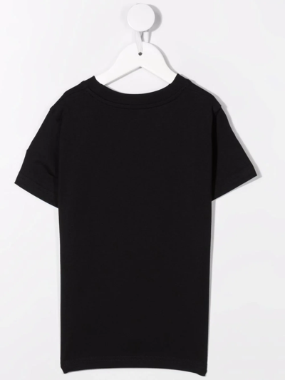 Shop Moncler Logo-print Short-sleeved T-shirt In Black