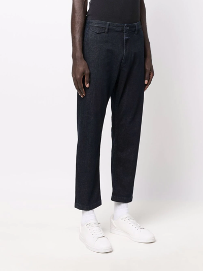 Shop Closed Cropped Straight-leg Jeans In Blue