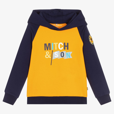 Shop Mitch & Son Boys Orange & Blue Shorts Tracksuit
