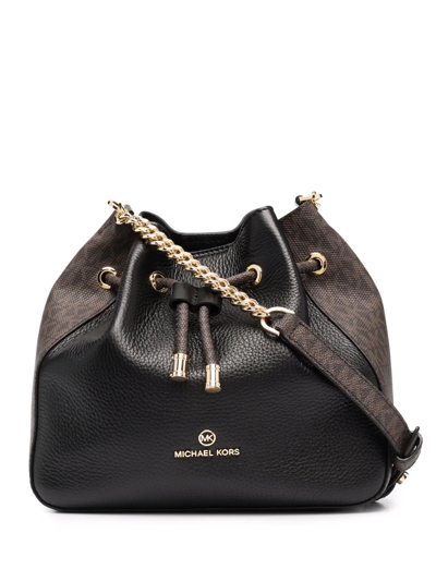 MICHAEL Michael Kors Leather Bucket Bag in Black