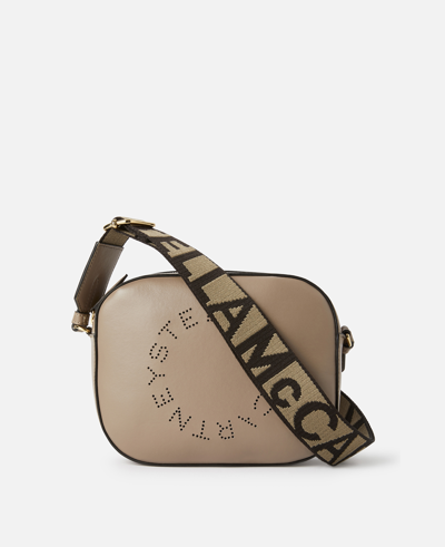 Shop Stella Mccartney Stella Logo Mini Bag In Moss