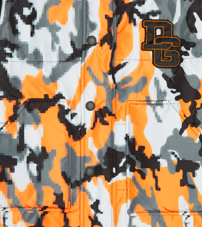 Dolce & Gabbana Camouflage Vest In Camo Nero/aranc/grig