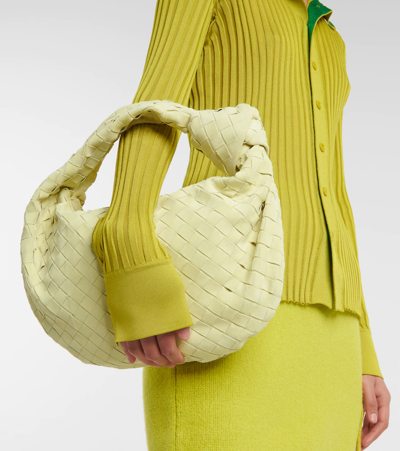 Bottega Veneta Jodie Intrecciato Shoulder Bag Teen Lemon in