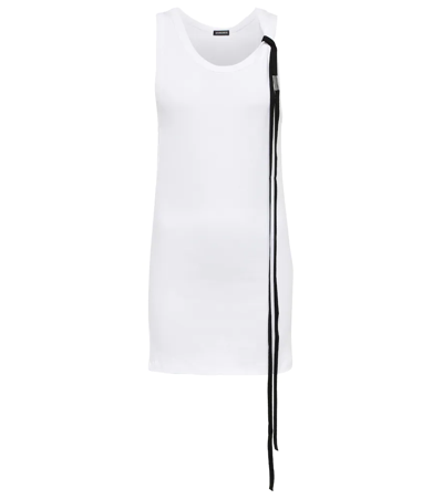 Shop Ann Demeulemeester Seva Cotton Tank Top In White