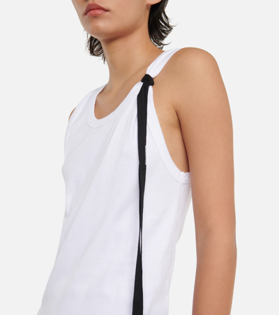 Shop Ann Demeulemeester Seva Cotton Tank Top In White