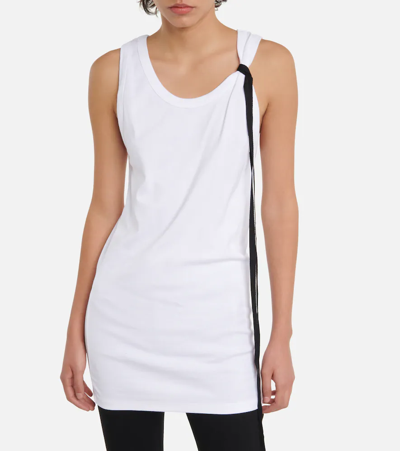 Shop Ann Demeulemeester Seva Cotton Tank Top In White