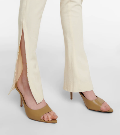 Gia Borghini Gia X Pernille Teisbaek Perni 04 Leather Sandals In Coffee Brown
