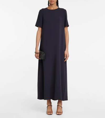 The Row Row Maxi Gress Robi Black In Navy