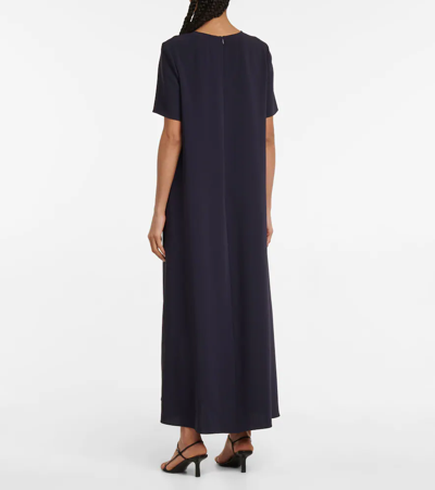 The Row Row Maxi Gress Robi Black In Navy
