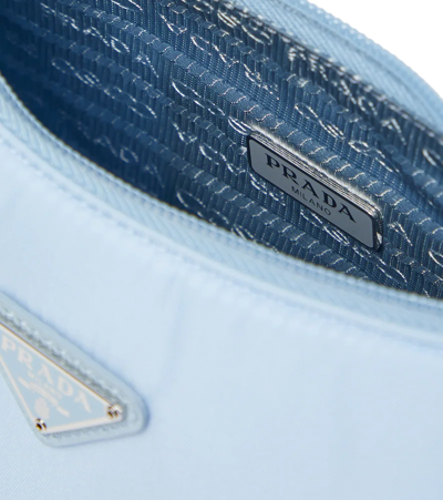Prada Re-edition Mini Shoulder Bag In Celeste