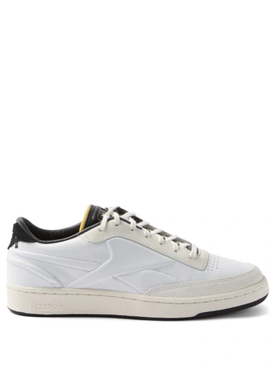 Victoria Beckham Club C Suede-trimmed Leather Sneakers In White | ModeSens