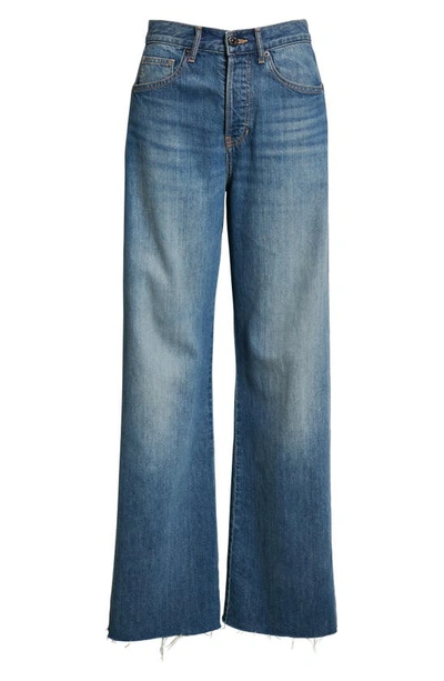 Shop Veronica Beard Taylor High Waist Wide Leg Jeans In Keystone