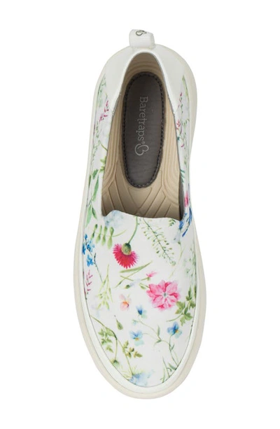 Baretraps Women's Nevin Slip-on Sneaker Women's Shoes In White Multi Flower Canvas