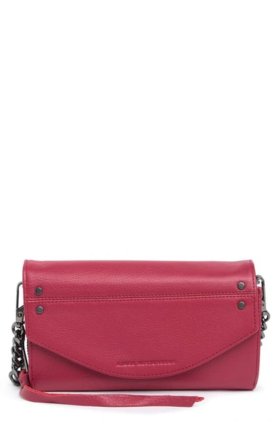 Shop Aimee Kestenberg Delancey Leather Chain Wallet Crossbody In Red Scarlet