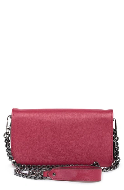 Shop Aimee Kestenberg Delancey Leather Chain Wallet Crossbody In Red Scarlet