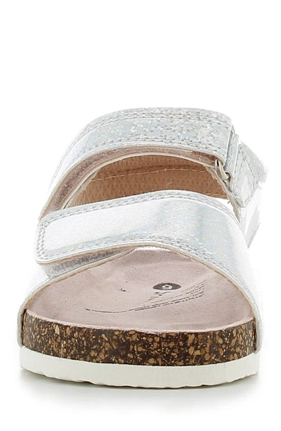 Shop Sprox Lucy Glitter Strap Sandal In Silver Glitter