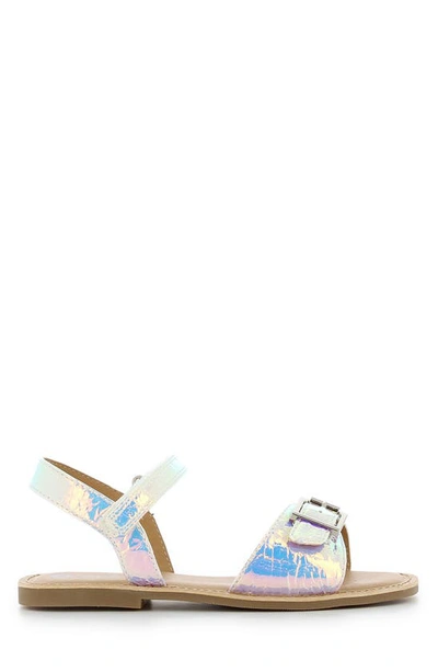 Shop Sprox Lolli Metallic Buckle Sandal In White