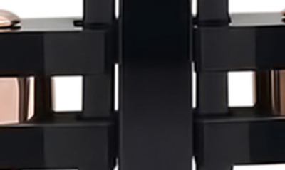 Hmy Jewelry Two-tone Cross Pendant Necklace In Black