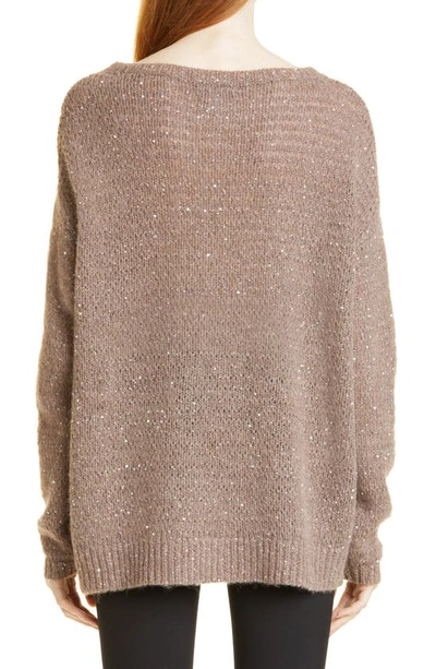 Shop Nordstrom Signature Sequin Sweater In Brown Combo