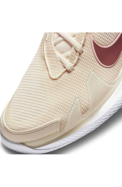 Shop Nike Court Air Zoom Vapor Pro Tennis Shoe In Pearl White/ Canyon Rust