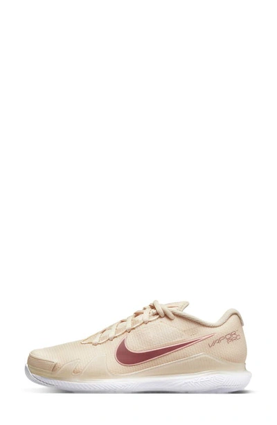 Shop Nike Court Air Zoom Vapor Pro Tennis Shoe In Pearl White/ Canyon Rust